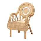bali & pari Putri Modern Bohemian Natural Rattan Arm Chair