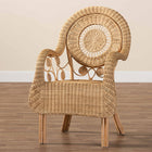 bali & pari Putri Modern Bohemian Natural Rattan Arm Chair