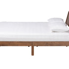 Baxton Studio Salvatore Mid-Century Modern Walnut Brown Finished Wood Queen Size Platform Bed