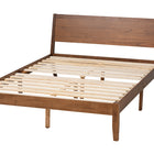 Baxton Studio Salvatore Mid-Century Modern Walnut Brown Finished Wood King Size Platform Bed
