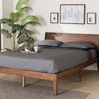 Baxton Studio Salvatore Mid-Century Modern Walnut Brown Finished Wood King Size Platform Bed