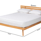 Baxton Studio Joaquin Modern Japandi Rustic Brown Finished Wood Queen Size Platform Bed