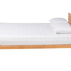 Baxton Studio Joaquin Modern Japandi Rustic Brown Finished Wood Queen Size Platform Bed