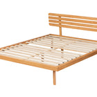 Baxton Studio Joaquin Modern Japandi Rustic Brown Finished Wood Queen Size Platform Bed