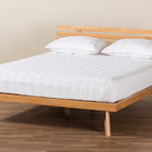 Baxton Studio Joaquin Modern Japandi Rustic Brown Finished Wood Queen Size Platform Bed