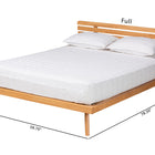 Baxton Studio Joaquin Modern Japandi Rustic Brown Finished Wood Queen Size Platform Bed