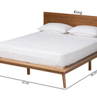Baxton Studio Wheatley Mid-Century Modern Walnut Brown Finished Wood Queen Size Platform Bed