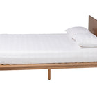 Baxton Studio Wheatley Mid-Century Modern Walnut Brown Finished Wood Queen Size Platform Bed