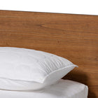 Baxton Studio Wheatley Mid-Century Modern Walnut Brown Finished Wood Queen Size Platform Bed