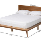 Baxton Studio Wheatley Mid-Century Modern Walnut Brown Finished Wood Queen Size Platform Bed