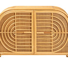 bali & pari Ovalet Modern Bohemian Natural Brown Rattan 2-Door Sideboard