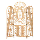 bali & pari Nadra Modern Bohemian Natural Brown Rattan Room Divider