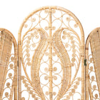 bali & pari Nadra Modern Bohemian Natural Brown Rattan Room Divider