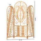bali & pari Nadra Modern Bohemian Natural Brown Rattan Room Divider