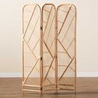 bali & pari Firenze Modern Bohemian Natural Brown Rattan Room Divider