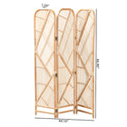 bali & pari Firenze Modern Bohemian Natural Brown Rattan Room Divider