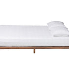 Baxton Studio Alivia Mid-Century Modern Walnut Brown Finished Wood King Size Bed Frame