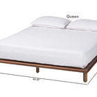 Baxton Studio Alivia Mid-Century Modern Walnut Brown Finished Wood Queen Size Bed Frame