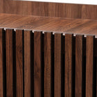 Baxton Studio Delaire Mid-Century Modern Walnut Brown Finished Wood Shoe Cabinet