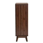 Baxton Studio Markell Mid-Century Modern Transitional Walnut Brown Finished Wood 5-Drawer Storage Chest