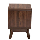 Baxton Studio Markell Mid-Century Transitional Walnut Brown Finished Wood 2-Drawer Nightstand