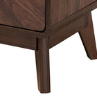Baxton Studio Markell Mid-Century Transitional Walnut Brown Finished Wood 2-Drawer Nightstand
