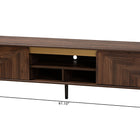 Baxton Studio Graceland Mid-Century Modern Transitional Walnut Brown Finished Wood 2-Door TV Stand