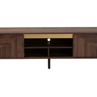 Baxton Studio Graceland Mid-Century Modern Transitional Walnut Brown Finished Wood 2-Door TV Stand