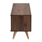Baxton Studio Graceland Mid-Century Modern Transitional Walnut Brown Finished Wood 2-Door TV Stand
