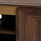 Baxton Studio Graceland Mid-Century Modern Transitional Walnut Brown Finished Wood 2-Door TV Stand