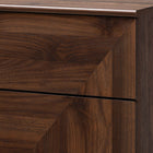 Baxton Studio Graceland Mid-Century Modern Transitional Walnut Brown Finished Wood 5-Drawer Storage Chest
