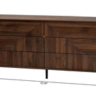 Baxton Studio Graceland Mid-Century Modern Transitional Walnut Brown Finished Wood 6-Drawer Dresser