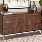 Baxton Studio Graceland Mid-Century Modern Transitional Walnut Brown Finished Wood 6-Drawer Dresser