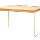 Baxton Studio Sherwin Mid-Century Modern Natural Oak Finished Wood Dining Table