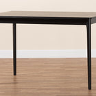 Baxton Studio Sherwin Mid-Century Modern Black Finished Wood Dining Table