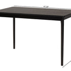 Baxton Studio Sherwin Mid-Century Modern Black Finished Wood Dining Table