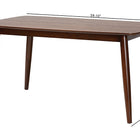 Baxton Studio Flora Mid-Century Modern Walnut Brown Finished Wood Dining Table