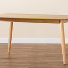 Baxton Studio Flora Mid-Century Modern Natural Oak Finished Wood Dining Table