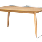 Baxton Studio Flora Mid-Century Modern Natural Oak Finished Wood Dining Table