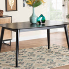 Baxton Studio Flora Mid-Century Modern Black Finished Wood Dining Table