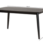 Baxton Studio Flora Mid-Century Modern Black Finished Wood Dining Table