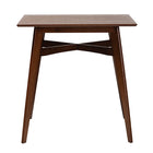 Baxton Studio Leena Mid-Century Modern Walnut Brown Finished Wood Counter Height Pub Table