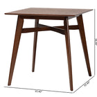 Baxton Studio Leena Mid-Century Modern Walnut Brown Finished Wood Counter Height Pub Table