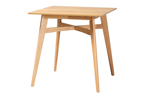 Baxton Studio Leena Mid-Century Modern Natural Oak Finished Wood Counter Height Pub Table
