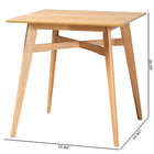 Baxton Studio Leena Mid-Century Modern Natural Oak Finished Wood Counter Height Pub Table
