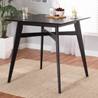 Baxton Studio Leena Mid-Century Modern Black Finished Wood Counter Height Pub Table