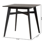 Baxton Studio Leena Mid-Century Modern Black Finished Wood Counter Height Pub Table