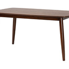 Baxton Studio Dannell Mid-Century Modern Grey Fabric and Walnut Brown Finished Wood 7-Piece Dining Set