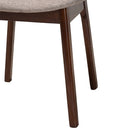 Baxton Studio Darrion Mid-Century Modern Grey Fabric and Walnut Brown Finished Wood 7-Piece Dining Set