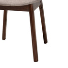 Baxton Studio Darrion Mid-Century Modern Grey Fabric and Walnut Brown Finished Wood 2-Piece Dining Chair Set
